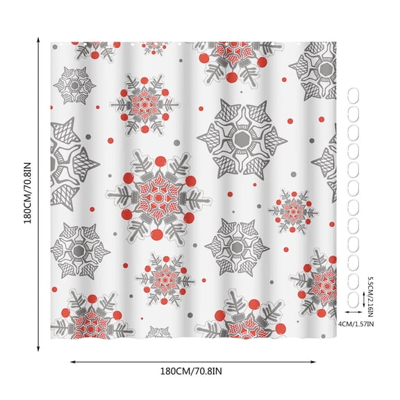 LHWEN Christmas Shower Curtain Funny Crazy Designs Bathroom Decor Polyester Material Print Unique Patterns Holiday Gift Idea for Friends Washable Easy Care Create Festive Atmosphere Custom