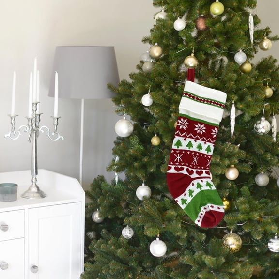 LHWEN Christmas Stockings Large-Sized Personalized Xmas Decorations Santa Snowman Reindeer Stocking Set Holiday Party Accessories Oversized Gift Holder Traditional Hanging Decor for Christmas Tree