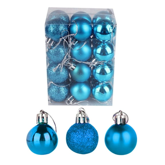LHWEN Christmas Tree Ornaments Plastic Shatterproof Baubles 24PCS 3cm Decorative Balls Holiday Display Pendant for Home Wedding Party Festive Decorations