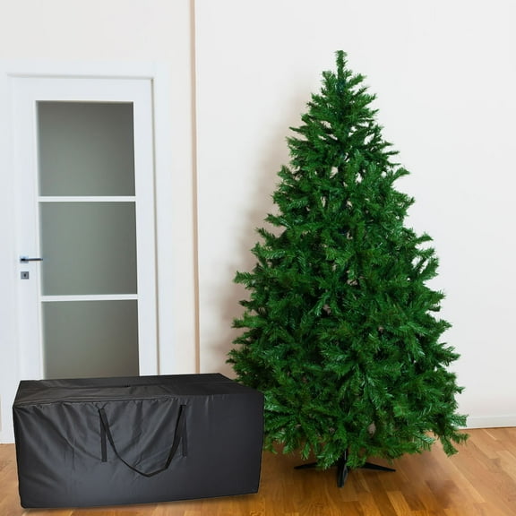 LHWEN Christmas Tree Storage Bag Heavy-Duty Tarp Material Zippered with Reinforced Handles Available in 3 Sizes for Artificial Trees Garlands and Lights Oversized Tear- Bag for Long-Lasting and Easy