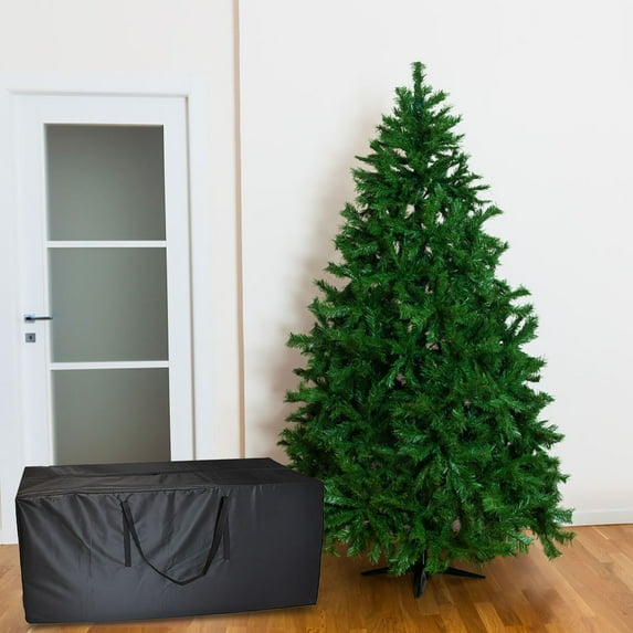 LHWEN Christmas Tree Storage Bag Heavy-Duty Tarp Material Zippered with Reinforced Handles Available in 3 Sizes for Artificial Trees Garlands and Lights Oversized Tear- Bag for Long-Lasting and Easy
