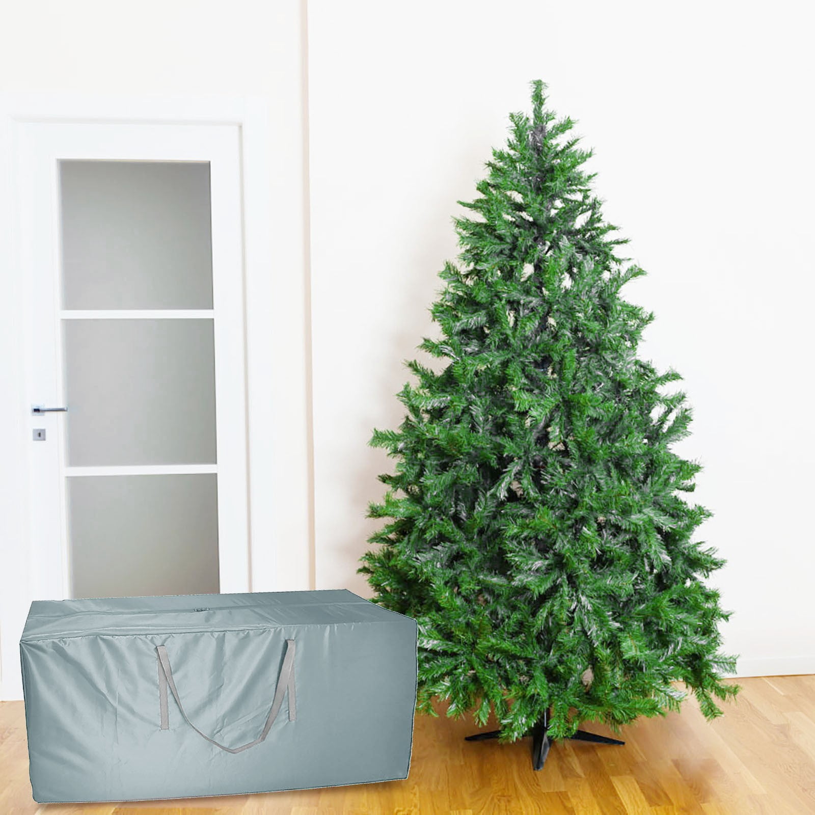 LHWEN Christmas Tree Storage Bag Heavy-Duty Tarp Material Zippered with ...