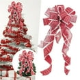 thumbnail image 1 of LHWEN Christmas Tree Topper Ribbon Bow Xmas Ornaments Holiday Decor Great Gift Christmas Decoration 14x35 Inches Exquisite Design Luxury Festive Atmosphere Long Tail 30-Inch Indoor Outdoor, 1 of 6