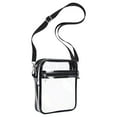 thumbnail image 1 of LHWEN Clear Festival Crossbody Bag PVC Purse with Front Pocket Adjustable Strap Stadium Approved Transparent Sports Bag for Concerts Travel and Events, 1 of 9