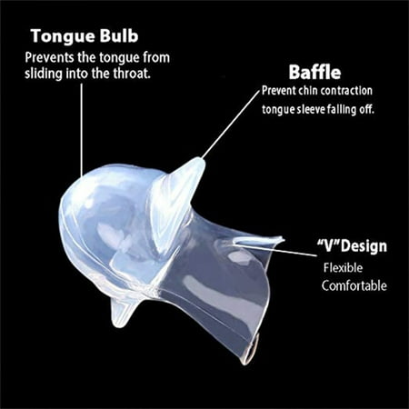 LHWEN Clear Silicone Tongue Cover Anti Snoring Device Sleep Aid Comfortable Soft Fit Reusable Improve Sleep Quality Lightweight Portable Anti Snoring Tongue Holder for Better Breathing and Fresh Air