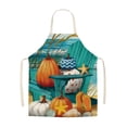thumbnail image 1 of LHWEN Creative Thanksgiving Kitchen Apron Linen Sunflower Pumpkin Design Housework Oil Apron for Women and Men Cooking Apron for Restaurant Cafe Hotel Machine Washable 65x75 cm Kitchen Dining Bar Work, 1 of 4