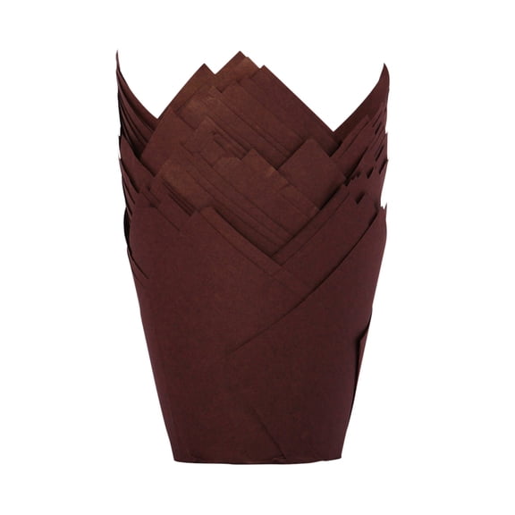 LHWEN Nonstick Greaseproof Cupcake Liners for Baking Heat 220°C/425°F Food Grade Natural Paper for Cakes Elegant Flower Design Ideal for Parties Weddings and Holidays