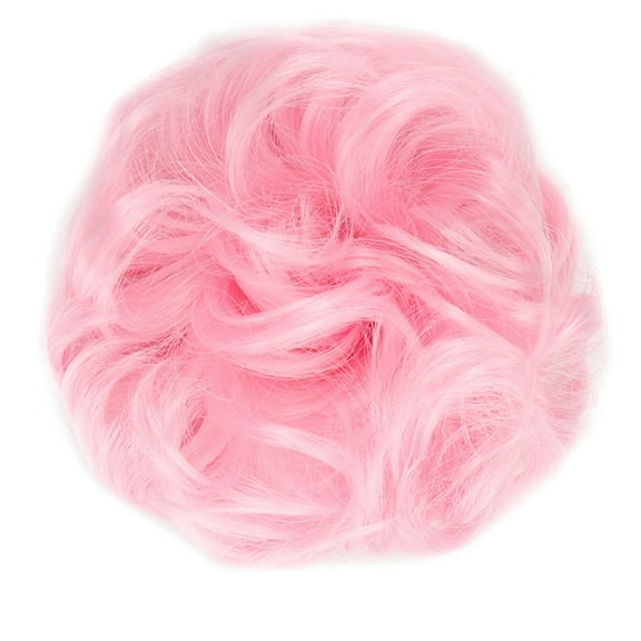 LHWEN Curly Bun Extension Messy Bun Hair Piece Scrunchie Updo Wrap Hair Extensions Beauty Salon Straight Hair Fun Lace Wavy Curls Braided Hair Synthetic Hair bohon Perfect for Party Everyday