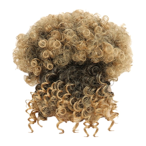 LHWEN Curly Hair Explosion Hair Pack Bangs Wig Small Curly Hair Pack Beauty Salon Straight Hair Fun Lace Wavy Curls Braided Hair Synthetic Hair bohon Perfect for Party Everyday