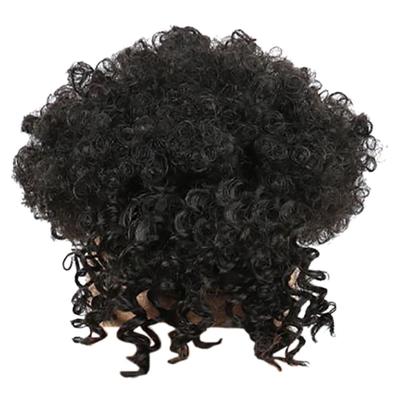 LHWEN Curly Hair Explosion Hair Pack Bangs Wig Small Curly Hair Pack Beauty Salon Straight Hair Fun Lace Wavy Curls Braided Hair Synthetic Hair bohon Perfect for Party Everyday