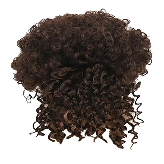 LHWEN Curly Hair Explosion Hair Pack Bangs Wig Small Curly Hair Pack Beauty Salon Straight Hair Fun Lace Wavy Curls Braided Hair Synthetic Hair bohon Perfect for Party Everyday