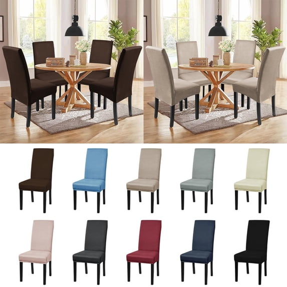 LHWEN Dining Chair Covers Stretch Slipcovers Washable Removable Seat Protector Kitchen Chairs Slipcover Stain Parson Chair Protector Home Decor Wedding Banquet Hotel Celebration Easy Install