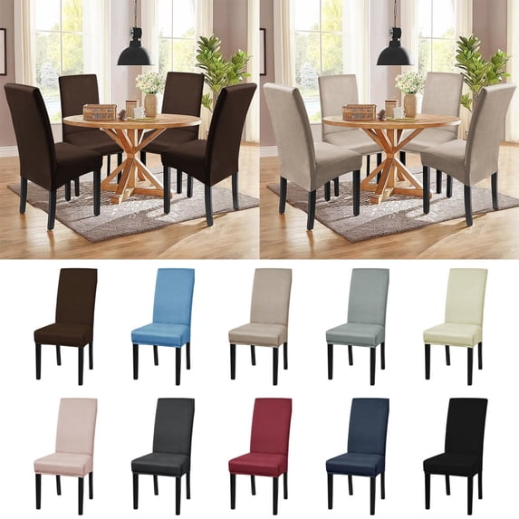 LHWEN Dining Chair Covers Stretch Slipcovers Washable Removable Seat Protector Kitchen Chairs Slipcover Stain Parson Chair Protector Home Decor Wedding Banquet Hotel Celebration Easy Install