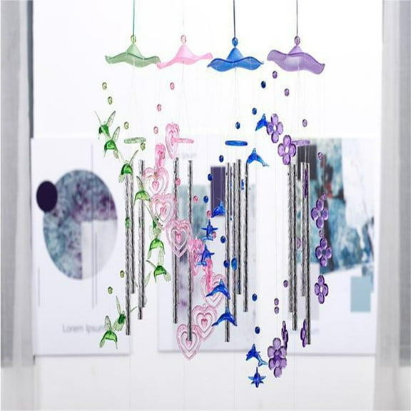 LHWEN Dolphin Wind Chimes Whimsical Oceanic Elegance Nautical Decor Harmonious Melodies Heartfelt Symbolic Charm Indoor Outdoor Home Garden Porch Window Gift Love Joy Affection Happiness Materials