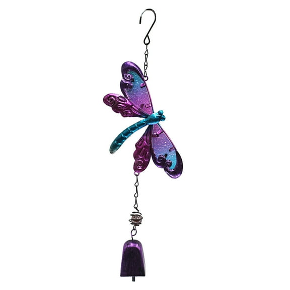 LHWEN Dragonflies Wind Chimes Glass Aluminium Crystal Memorial Gifts Outdoor Garden Patio Indoor Living Room Decoration Birthday Mother's Day Sympathy Gift Home Decor Relaxing Music Colourful Art