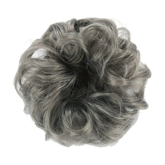 LHWEN Wavy Curly Messy Hair Extensions Donut Hair Synthetic Ponytail Extensions Scrunchies for Women Easy to and Maintain Use Wide-Toothed Comb When Dry Keep Moisturized with Leave-In Conditioner