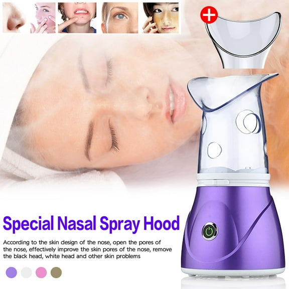 LHWEN Facial Steamer Deep Cleansing for Colds Nose and Mouth Attachment Beauty Tools Nasal Congestion Aromatherapy Option Multi-Functional Steam Inhaler ABS Silicone Material Nano-Sized Steam