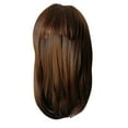 thumbnail image 1 of LHWEN Fashion Brown Straight Wig for Women Elegant Medium Length Heat Fiber Adjustable Cap Realistic Look Easy to and Maintain Suitable for Most, 1 of 6
