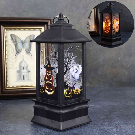 LHWEN Festival LED Halloween Square Wind Lights Battery Powered Indoor Outdoor Bar Decoration for Home Parties Holiday Prom Desk Table Patio Fence Hanging Halloween Themed Decor IP44 Candle