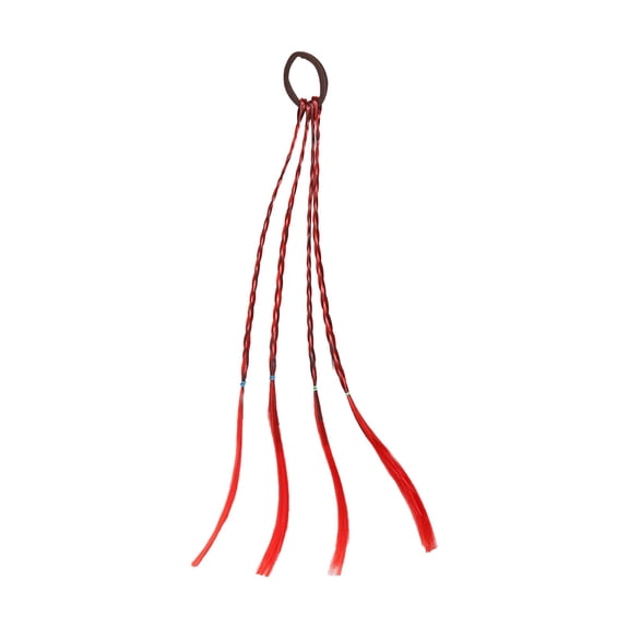 LHWEN Festive Party Colorful Wig Braids Ponytail Fashion Braids Colorful Gradient Hair Rope Twist Braids Beauty Salon Straight Hair Fun Lace Wavy Curls Braided Hair Synthetic Hair bohon ay