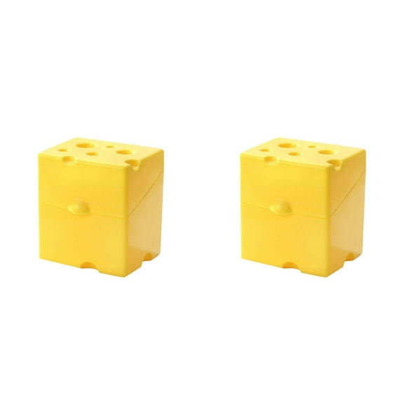 LHWEN Flip Top Plastic Sliced cheese Storage Container Slice Holder Storage Box Rounded and Smooth Edges Sturdy and Wear Resistant Resistant to Breakage Practical Kitchen Organization 2PC