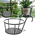 thumbnail image 1 of LHWEN Flower Pot Holder Hanger Potted Rack Over the Rail Fence Pots Stand for Balcony Porch Fence Elegant and Artistic Round Design Rustproof and Breathable Sturdy Perfect for Air Plants Succulents, 1 of 4