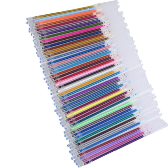 LHWEN Glitter Gel Pen Set 100pcs Random Colors 0.8mm Medium Point Smooth Writing Crafting Doodling Drawing Adult Coloring Books Scrapbooks Projects Party Invitations Greeting Cards DIY Decorations