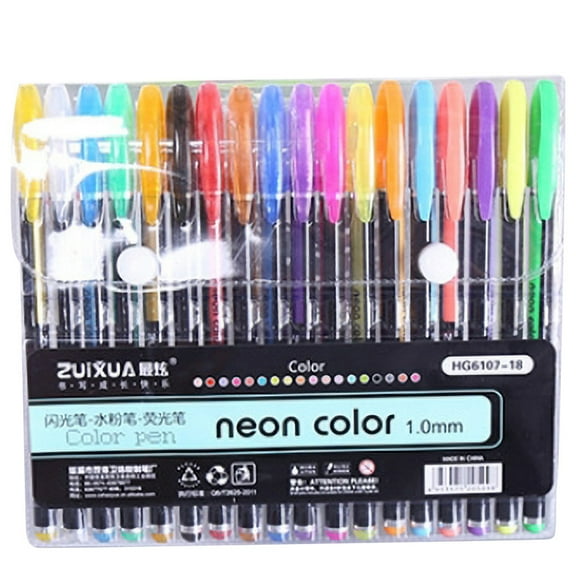 LHWEN Glitter Gel Pen Set for Coloring Art Crafting and Doodling Available in 12 16 18 24 36 48 Color Sets Smooth Writing on All Kinds of Papers Perfect for Drawing Creative Projects Versatile Pens