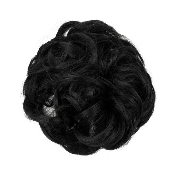 LHWEN Hair Extensions Donut Hair Chignons Hair Piece Hairpiece Synthetic Ponytail Extensions Scrunchies For Women Beauty Salon Straight Hair Fun Lace Wavy Curls Braided Hair Synthetic