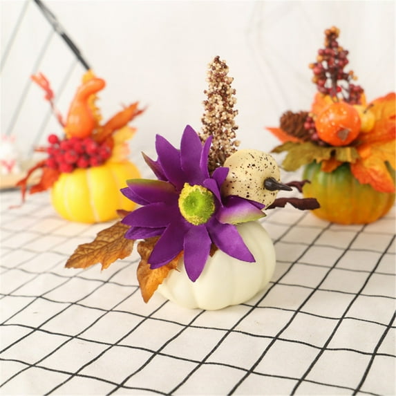 LHWEN Halloween Pumpkin Decor Autumn Color Desktop Decoration Classic Funny Party Props Sturdy Material Create Distinctive Atmosphere Perfect for Halloween Parties Outdoor Activities Yard Decoration