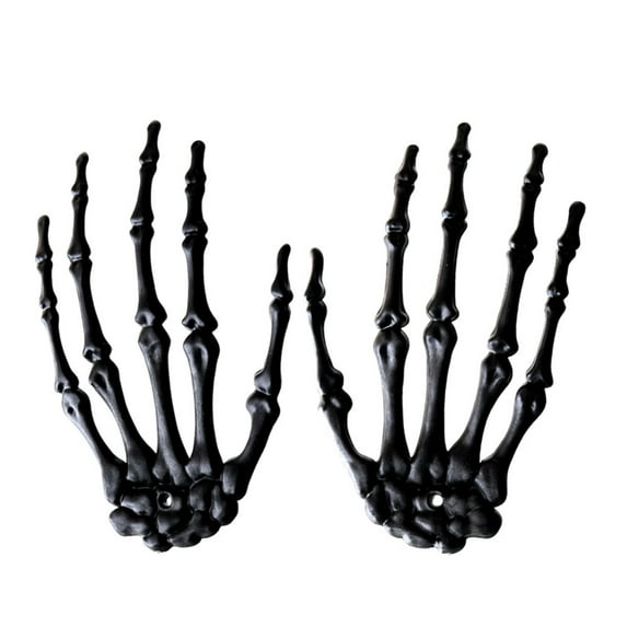 LHWEN Halloween Skeleton Hands Realistic Life Size Severed Plastic Props Creepy Party Decorations Curved Design Display Artist Use Learning Tools Table Decor Indoor Outdoor Hanging Decor