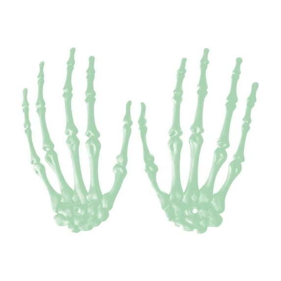 LHWEN Halloween Skeleton Hands Realistic Life Size Severed Plastic Props Creepy Party Decorations Curved Design Display Artist Use Learning Tools Table Decor Indoor Outdoor Hanging Decor