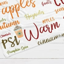 LHWEN Halloween Thanksgiving Flannel Blanket Decorative Fall Throw for Couch Sofa Bed Pumpkin and Maple Design Soft and Cozy Travel Blanket for Autumn Snuggling Machine Washable Blanket Perfect