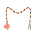 thumbnail image 1 of LHWEN Halloween Wooden Bead Garland Wreath With Tassel 39.4 Inch Wood Bead Garland Black Orange Farmhouse Bead Garland Pumpkin Maple Leaf Designs Perfect for Halloween Shelf Tiered Tray, 1 of 4
