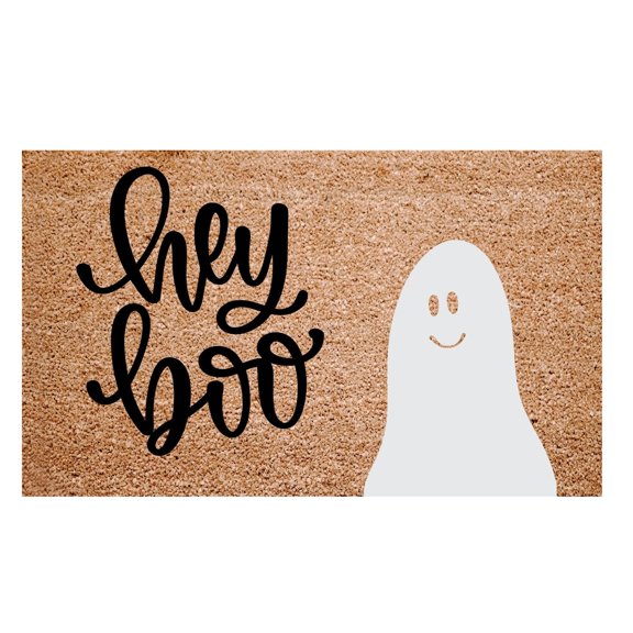 LHWEN Happy Halloween Decorative Floor Mat Seasonal Fall Party Indoor Outdoor Home Mat 16x24 Inch Soft Fiber Pumpkins Bats House Design Coir Fiber Heavy-Duty Non-Slip Low-Pile Pet Kid Friendly PVC