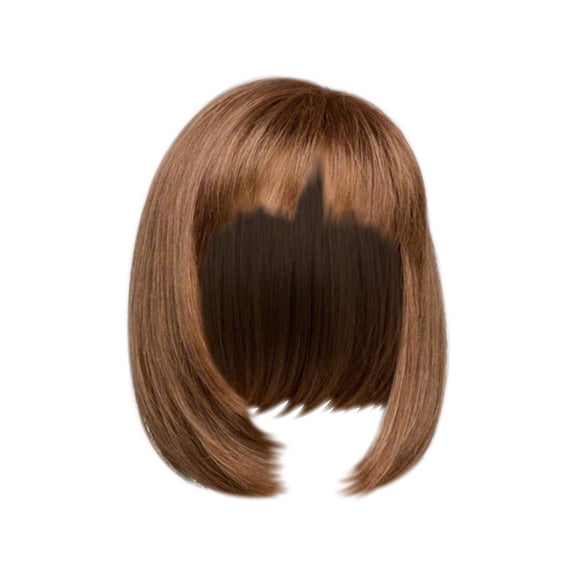 LHWEN Head Wig With Full Bangs And Golden Short Hair Suitable For Women And Girls' Wigs Beauty Salon Straight Hair Fun Lace Wavy Curls Braided Hair Synthetic Hair bohon Perfect for Party Everyday