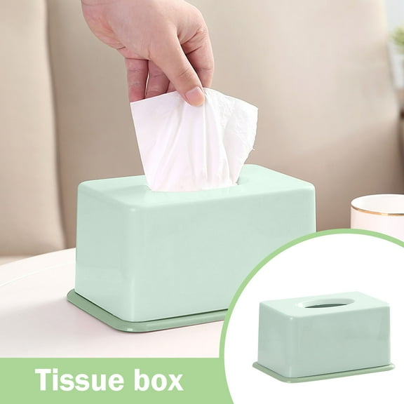 LHWEN Household Tissue Box Plastic Living Room Paper Box Toilet Lift Type Facial Tissue Box Stylish Design with Large Opening Easy for Home Kitchen 7.7" x 5" x 3.9" Multifunctional Paper Holder