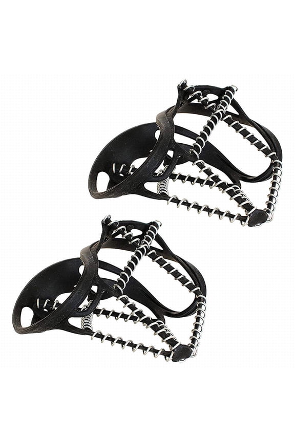 Ice Non-Slip Shoe Outdoor Snow Traction Climbing Walking Anti- Rubber Studs Footwear for Winter Ice Snow Terrain