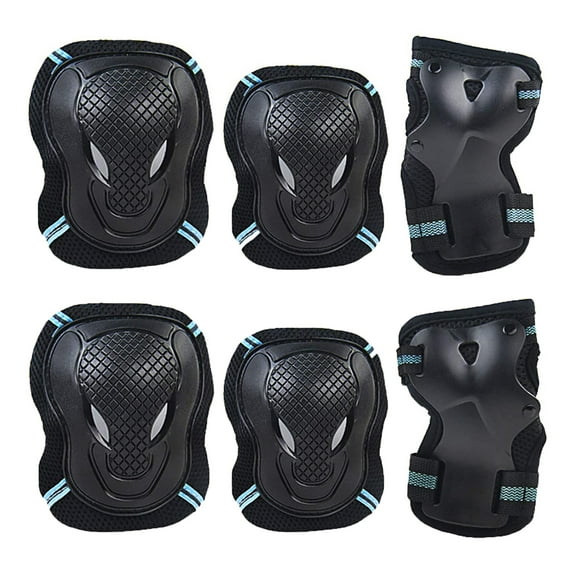 LHWEN Kids Roller Skating Protective Gear Set Adults Knee Wrist Guards Adjustable Shockproof Breathable Pads Cycling Biking Skateboarding Outdoor Sports Equipment Comfortable Wear