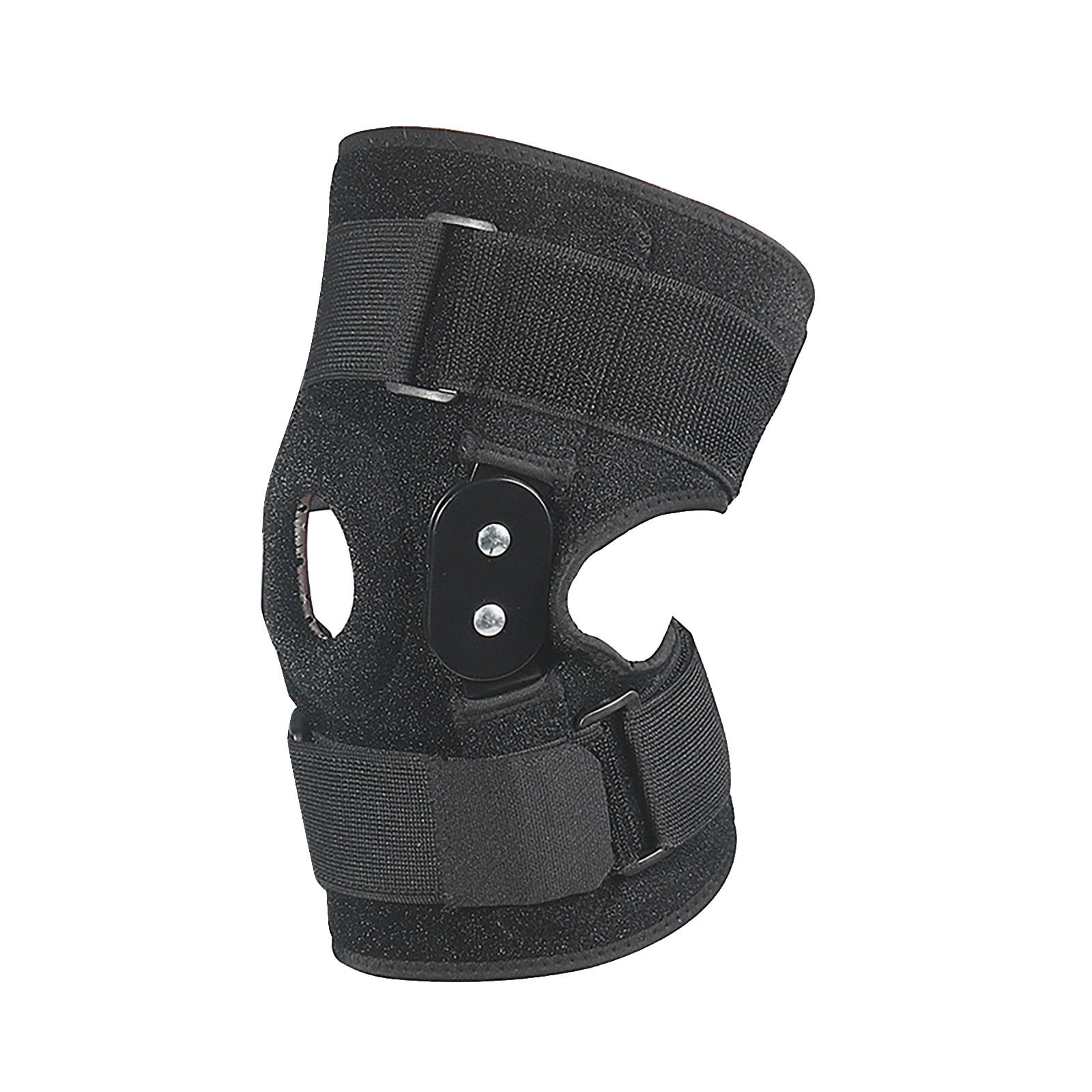 LHWEN Knee Support Brace Compression Sleeve with Side Stabilizers for Joint Sports Injury Recovery Adjustable Fit Breathable Fabric for Running Weightlifting Basketball Unisex Design for Men and Women