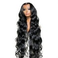 thumbnail image 1 of LHWEN Lace Front Wigs Human Hair 18 Inch Lace Front Wigs Pre Plucked With Baby Hair 180% Density Glueless Human Hair Wigs For Black Women Transparent Lace Frontal Wigs Natural Black, 1 of 7