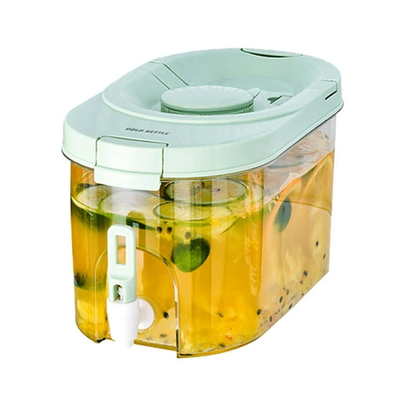 LHWEN Large Capacity Cold Water Pitcher With Ice Guard and Removable Infuser - Plastic 4 Liters for Family Gatherings Unique Splash-Proof Design Easy Fruit or Herb Infusion Perfect for Refreshing