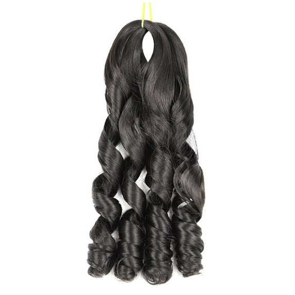 LHWEN Large Curl Wig Big Wave Braid Wig Hair Receiving Bundle Double Extensions Beauty Salon Straight Hair Fun Lace Wavy Curls Braided Hair Synthetic Hair bohon Perfect for Party Everyday