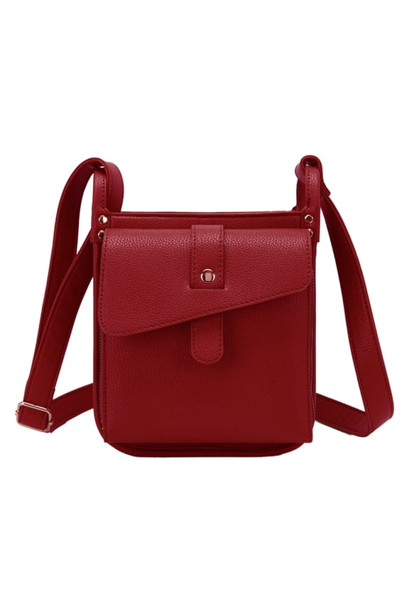 Leather Crossbody Purse Adjustable Strap Built-in Wallet Large Capacity Zipper Pockets Keychain Pen Slots Soft Leather Patina Over Time Small Lightweight Bag for Everyday Use