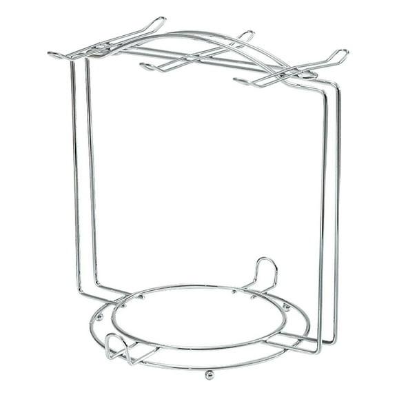 LHWEN Modern Coffee and Tea Cup Holder Display Rack for 6 Cups and Saucers with Hooks Stable and Rustproof Perfect for Kitchen and Living Room Cup Organization Ornament Accessory