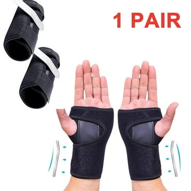LHWEN Night Wrist Brace Sleep Support Adjustable Splint for Carpal Tunnel Cushioned Wristband Fits Both Hands for Comfortable Sleep Tendonitis Recovery Breathable and Padded Design with Metal Plate