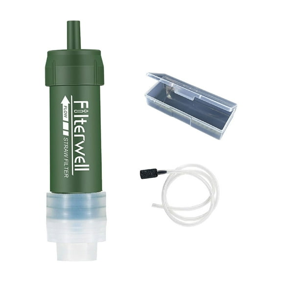 LHWEN Outdoor Water Filter Portable Water Purifier with Ultrafiltration Membrane for Camping Hiking Traveling Emergency Preparedness Long Lifespan Manual Pumping System Compact and Lightweight