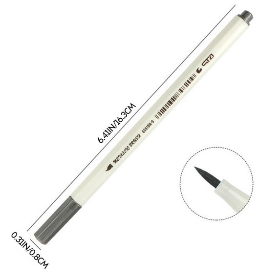 LHWEN Pearlescent Metal Paint Markers for Colouring Highlighting and Embellishment Water-Based Erasable Pens for Glass Ceramics Wedding Album Covers and Stationery Smooth Writing Gold and Silver