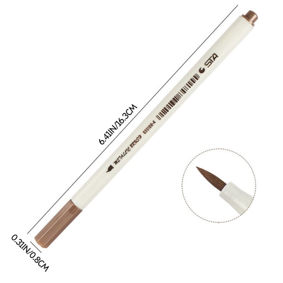 LHWEN Pearlescent Metal Paint Markers for Colouring Highlighting and Embellishment Water-Based Erasable Pens for Glass Ceramics Wedding Album Covers and Stationery Smooth Writing Gold and Silver