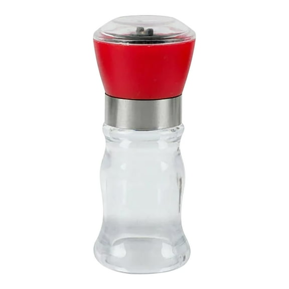 LHWEN and Pepper Shakers Elegant Design Clear Glass Bottom Compact Kitchen and Dining Room Use Classic Refillable Craftsmanship Brushed Finish Black Screw-On Lids 4 Inch Tall 4 oz Volume Vintage